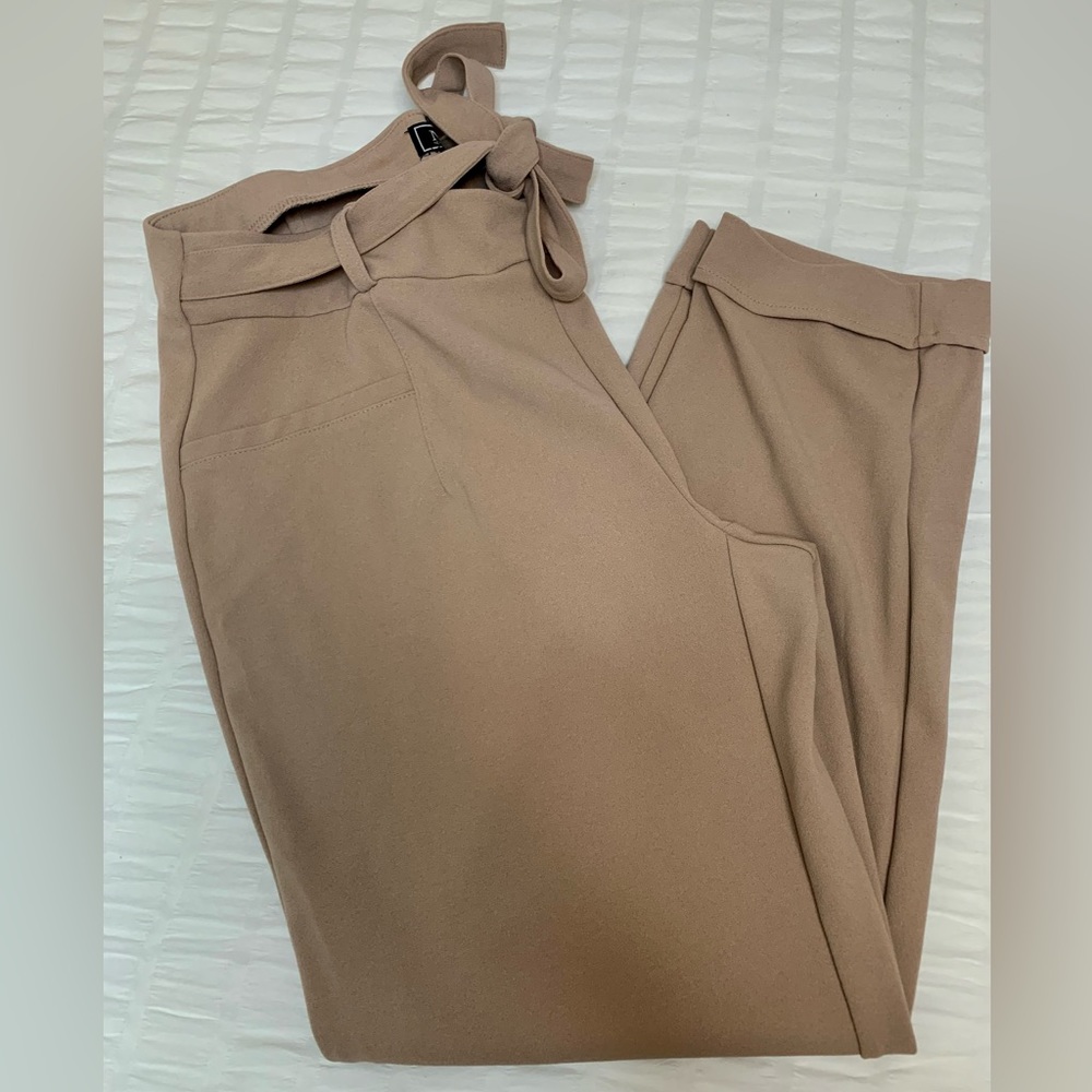 New York Clothing Co. Beige Ankle Pant/Trouser